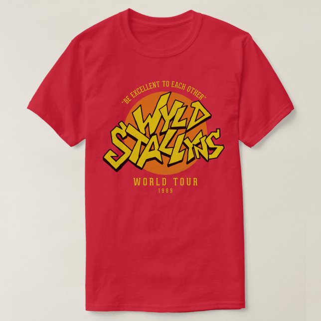 Camiseta Tour Mundial Wyld Stallyns 1989 (Diseño del anverso)