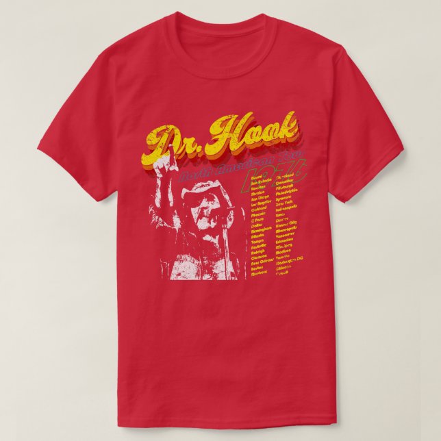 Camiseta Tour Norteamericano Dr. Hook (Diseño del anverso)
