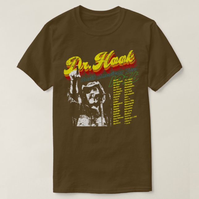 Camiseta Tour Norteamericano Dr. Hook (Diseño del anverso)