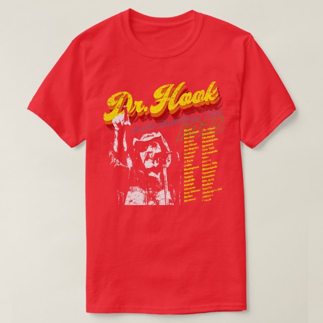 Camiseta Tour Norteamericano Dr. Hook (Diseño del anverso)
