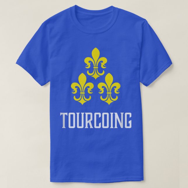 Camiseta Tourcoing, France - French Fleur de Lis  (Diseño del anverso)