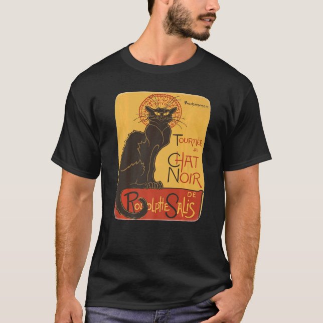 Camiseta Tournee du Chat Noir De Rodolphe Salis Vector (Anverso)
