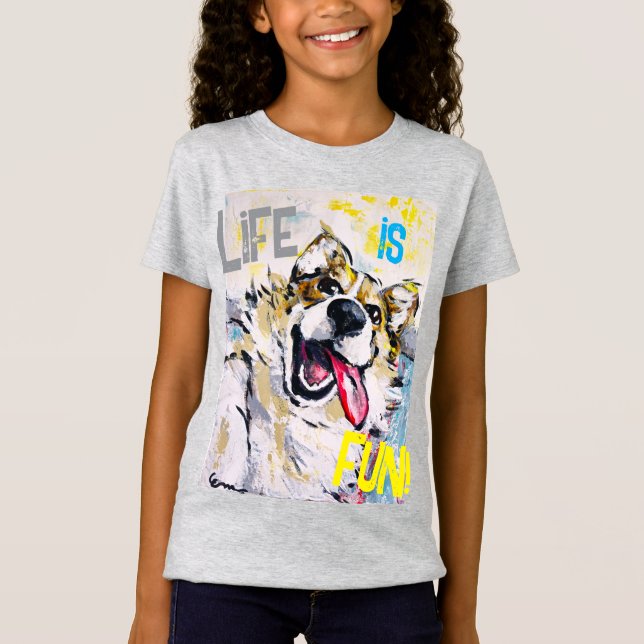 Camiseta Tout sourire Life is fun! (Anverso)