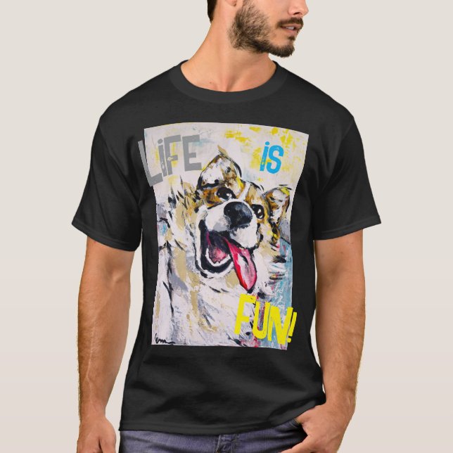 Camiseta Tout sourire Life is fun! (Anverso)
