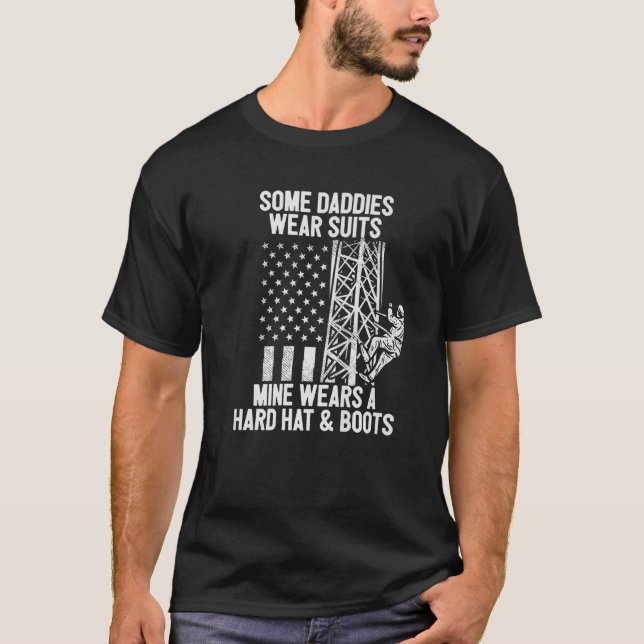 Camiseta Tower Climber Hija Son Padres de la Bandera Americ (Anverso)
