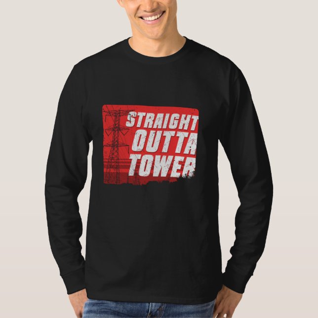 Camiseta Tower Climber Industrial Climber Straight Outta To (Anverso)