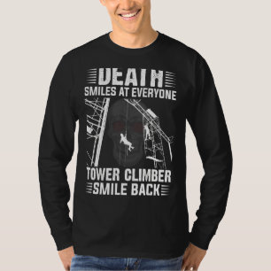 Camiseta Tower Climber Smile Funny Tower Climber Antena