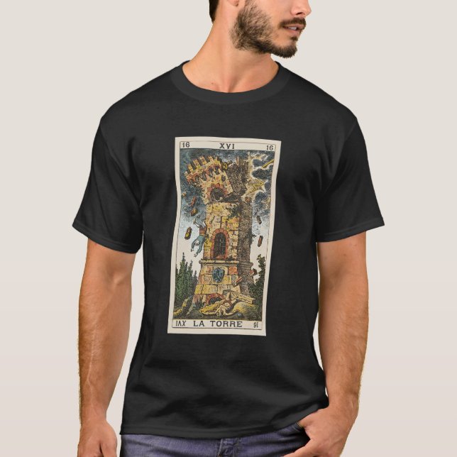 Camiseta Tower Tarot Card Xvi (Anverso)