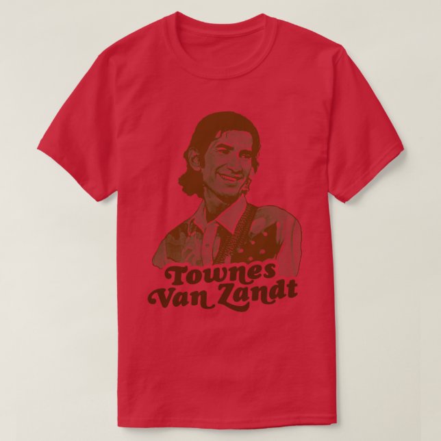 Camiseta Townes Van Zandt Live es para volar en retro FanAr (Diseño del anverso)