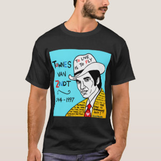 Camiseta Townes van Zandt Pop Folk Art Classic T-Shirt
