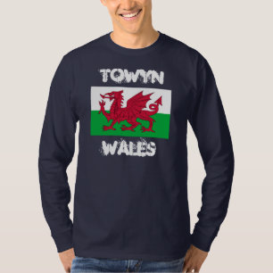 Camiseta Towyn, Gales con bandera galesa