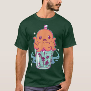 Camiseta Toxic Kawaii Octopus Bubble Tea - Pastel Gótico Bo