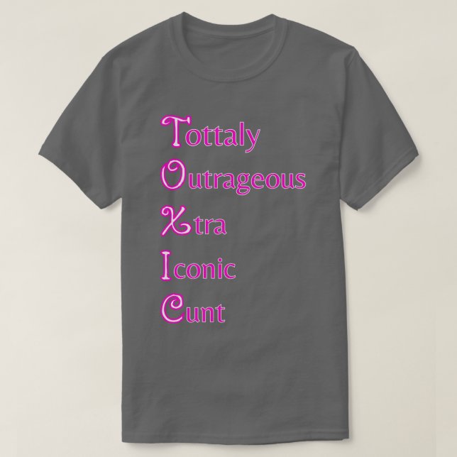 Camiseta tóxico (Diseño del anverso)