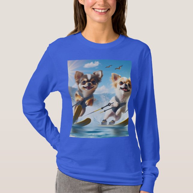 Camiseta Toy dogs Waterskiing! (Anverso)