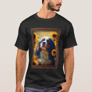 Camiseta Toy English Spaniel Pintura Flor de girasol Mamá