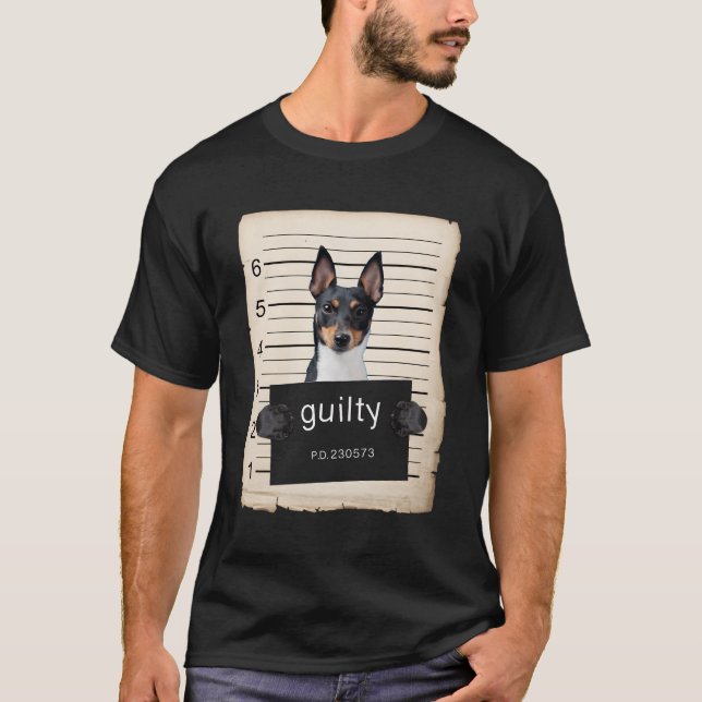 Camiseta Toy Fox Terrier Dog Mug Shot (Anverso)