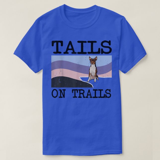 Camiseta Toy Fox Terrier Tails On Trails Funny Dog Senderis (Diseño del anverso)