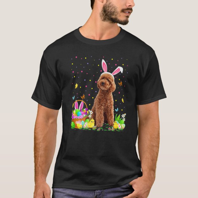 Camiseta Toy Poodle Dog Easter Huevos de caza Toy Poodle Ea (Anverso)