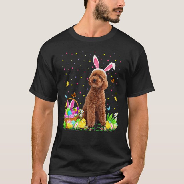 Camiseta Toy Poodle Dog Easter Huevos de caza Toy Poodle Ea (Anverso)