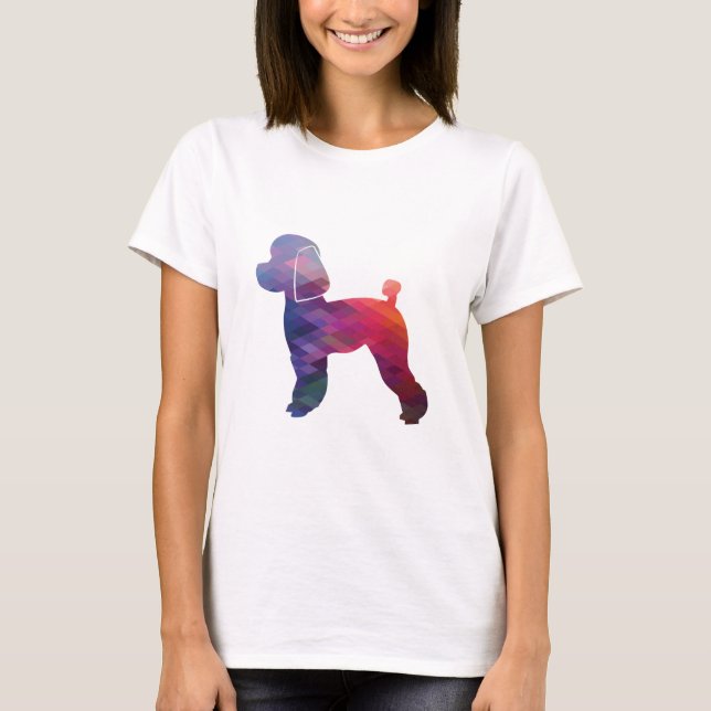 Camiseta Toy Poodle Dog Geo Silhouette Purple (Anverso)