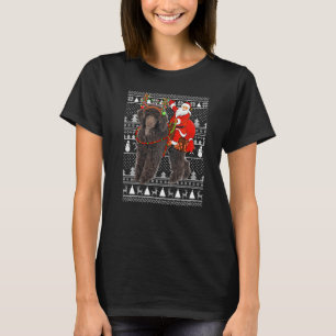 Camiseta Toy Poodle Dog Santa Riding Toy Poodle Feo Chris
