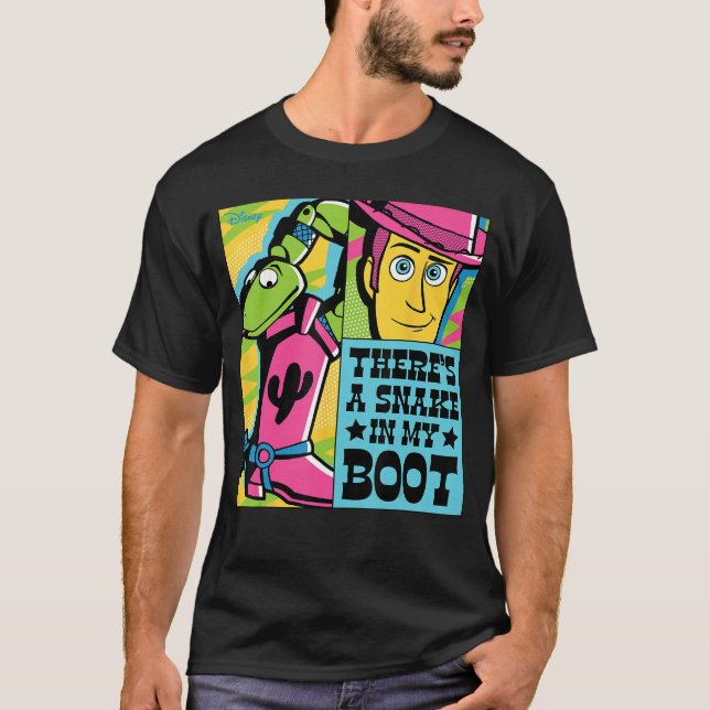 Camiseta Toy Story Woodyheres A Snake In My Boot Comic Stri (Anverso)