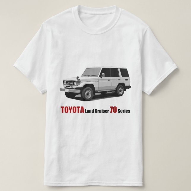 Camiseta Toyota aterriza la serie HZJ77 del crucero 70 (Diseño del anverso)