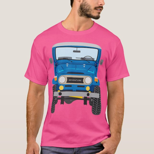 Camiseta Toyota Fj40 (Azul) (Anverso)