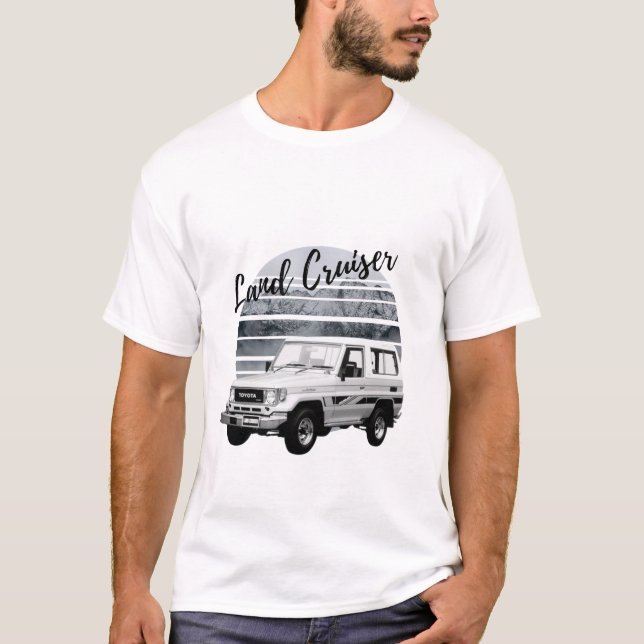 Camiseta Toyota Land Cruiser J70 Off-Road Car (Anverso)