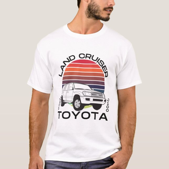 Camiseta Toyota Land Cruiser Retro J100 Off-Road Car (Anverso)
