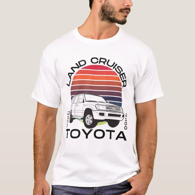 Camiseta Toyota Land Cruiser Retro J100 Off-Road Car Retro (Anverso)