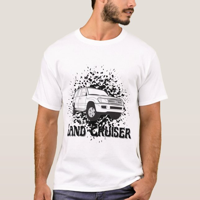 Camiseta Toyota Land Cruiser Retro J100 Off-Road Car Splash (Anverso)
