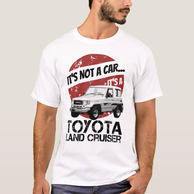 Camiseta Toyota Land Cruiser Retro J70 Off-Road Car (Anverso)