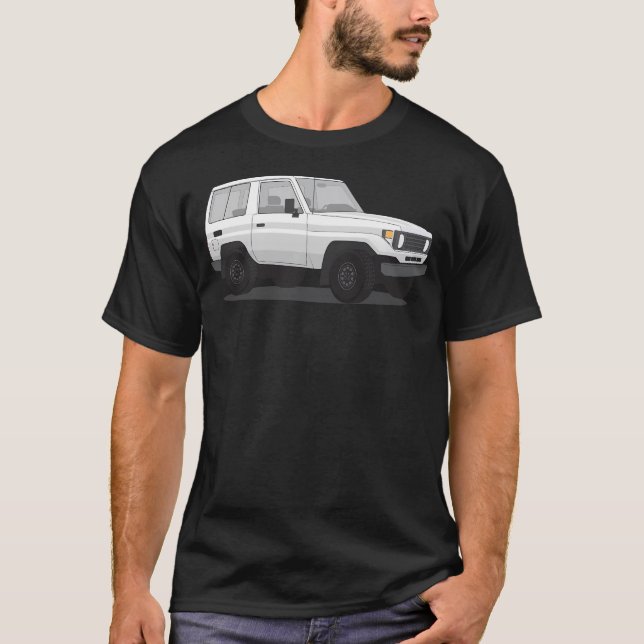 Camiseta Toyota Land Cruiser serie 70 Bundera 1984-1990 (Anverso)