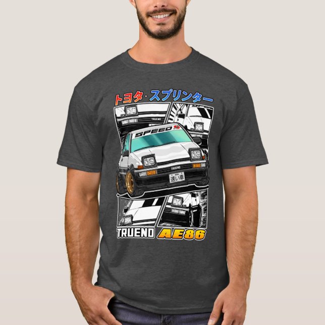Camiseta Toyota Sprinterrueno AE86 Street Racing friend fun (Anverso)