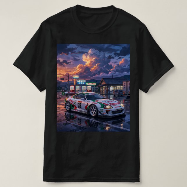 Camiseta Toyota Supra A80 Castrol TOM’S (Diseño del anverso)