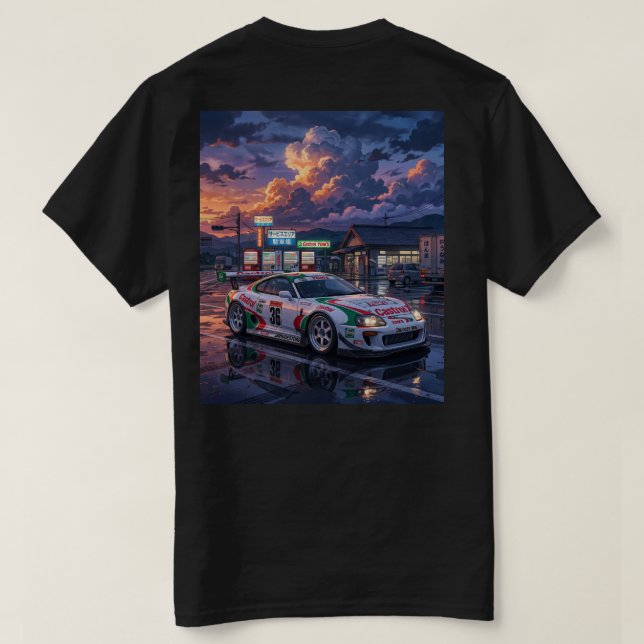 Camiseta Toyota Supra A80 Castrol TOM’S (Reverso del diseño)