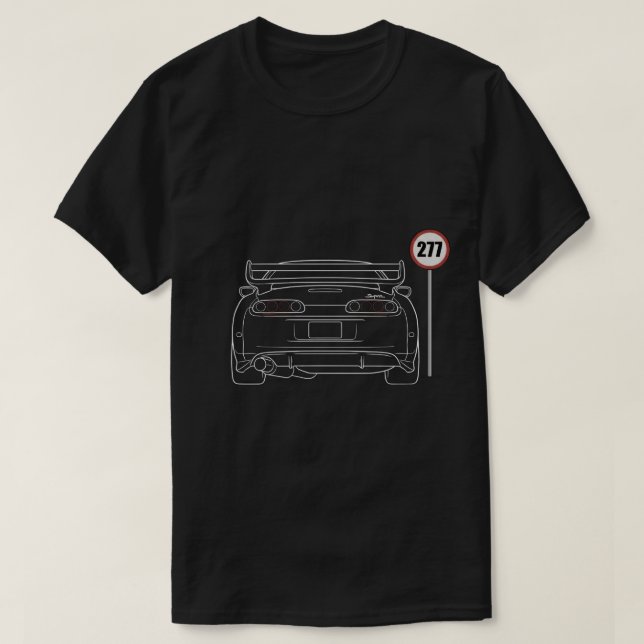 Camiseta Toyota Supra MK4 Line Art - JDM Deportes (Diseño del anverso)