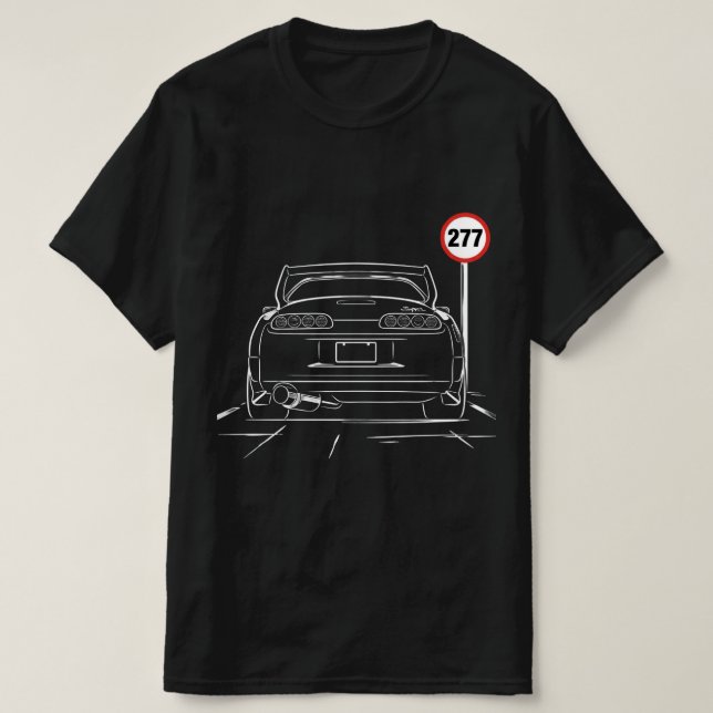 Camiseta Toyota Supra MK4 Line Art - JDM Deportes (Diseño del anverso)