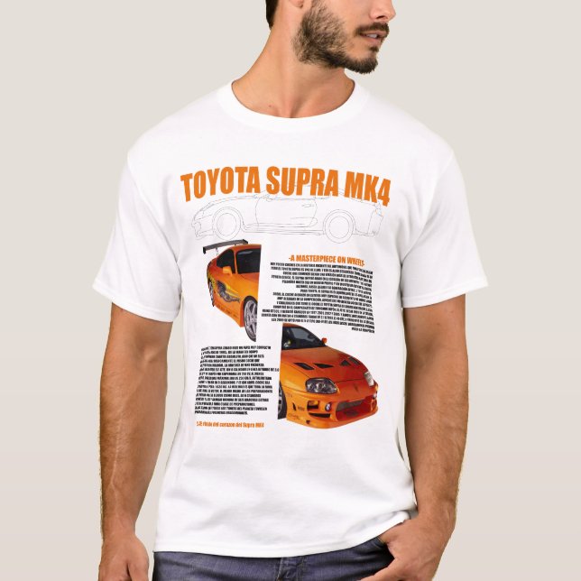 Camiseta Toyota Supra MK4 T-Shirt - Icónica Leyenda JDM par (Anverso)