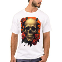 Camiseta TPrinted de cráneo cazado