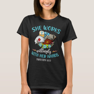 Camiseta Trabaja Con Voluntad Con Sus Proverbios Manos 31 1