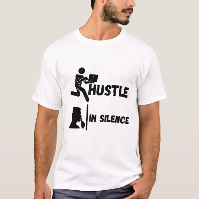 CAMISETA TRABAJA EN SILENCIO (Anverso)