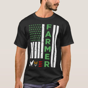 Camiseta Trabajador Agrícola Bandera Americana Tractor Agri