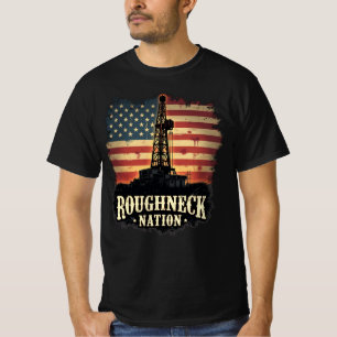 Camiseta Trabajador americano de Roughneck Nation Oilfield