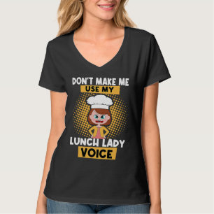 Camiseta Trabajador de Cafetería Señora del Almuerzo Voz Pe