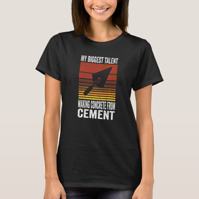 Camiseta Trabajador de cemento de construcción para un term (Anverso)