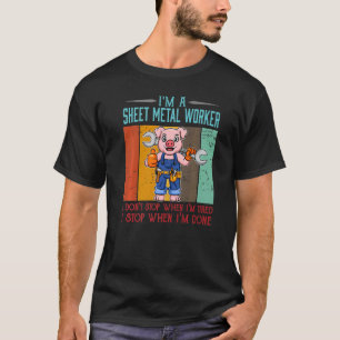 Camiseta Trabajador de chapa metálica masculino Detente cua