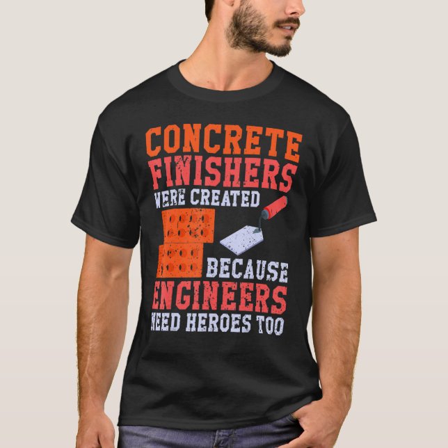 Camiseta Trabajador de concreto Finalizadores de hormigón (Anverso)