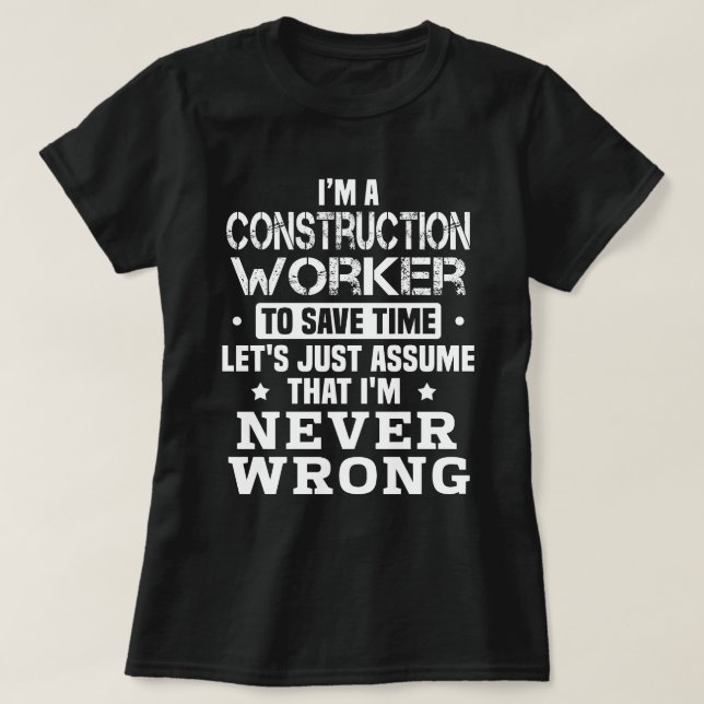 Camiseta Trabajador de construcción (Diseño del anverso)